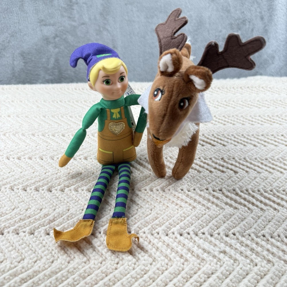 Elf Mates-Toy Maker Elf Blonde Hair‎ Elf Pets Reindeer Lot Elf On The Shelf XMas